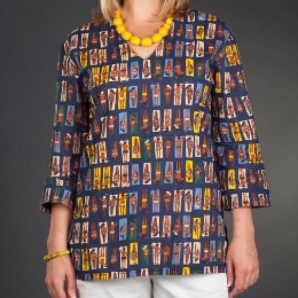 Tracy Negoshian Kaitlin Sunbathers Tunic Top - Picture 2 of 9